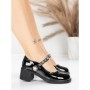 Pantofi cu toc din piele naturala TP1355-1 BLACK | ADVANCER
