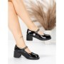 Pantofi cu toc din piele naturala TP1355-1 BLACK | ADVANCER