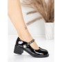 Pantofi cu toc din piele naturala TP1355-1 BLACK | ADVANCER