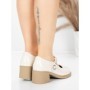Pantofi cu toc din piele naturala TP1355-1 CREAM | ADVANCER