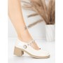 Pantofi cu toc din piele naturala TP1355-1 CREAM | ADVANCER