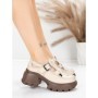 Pantofi Casual Dama din piele naturala 23282 CREAM | ADVANCER
