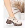 Pantofi Casual Dama din piele naturala 23282 CREAM | ADVANCER