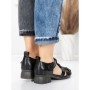 Sandale Dama din piele naturala 7983 BLACK | ADVANCER
