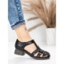 Sandale Dama din piele naturala 7983 BLACK | ADVANCER