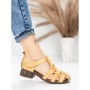 Sandale Dama din piele naturala 7983 YELLOW | ADVANCER