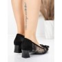 Pantofi cu toc din piele naturala 300-30 BLACK | ADVANCER