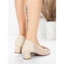 Pantofi cu toc din piele naturala 300-30 APRICOT | ADVANCER