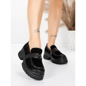 Pantofi Casual Dama din piele naturala 10827 BLACK | FORMAZIONE