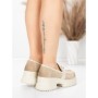 Pantofi Casual Dama din piele naturala 10827 CREAM | FORMAZIONE