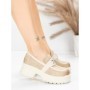 Pantofi Casual Dama din piele naturala 10827 CREAM | FORMAZIONE