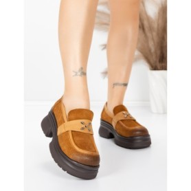Pantofi Casual Dama din piele naturala 10827 BROWN | FORMAZIONE