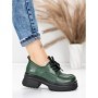 Pantofi Casual Dama din piele naturala 10829 GREEN | FORMAZIONE
