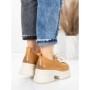 Pantofi Casual Dama din piele naturala 10829 YELLOW | FORMAZIONE