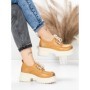Pantofi Casual Dama din piele naturala 10829 YELLOW | FORMAZIONE
