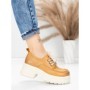 Pantofi Casual Dama din piele naturala 10829 YELLOW | FORMAZIONE