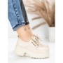 Pantofi Casual Dama din piele naturala 10829 CREAM | FORMAZIONE
