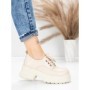 Pantofi Casual Dama din piele naturala 10829 CREAM | FORMAZIONE