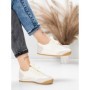 Pantofi Sport Dama din piele naturala KM0820 CREAM | ADVANCER