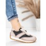 Pantofi Sport Dama din piele naturala KM9218 BLACK-CREAM | ADVANCER