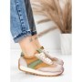 Pantofi Sport Dama din piele naturala KM9218 APRICOT-GREEN | ADVANCER
