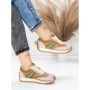 Pantofi Sport Dama din piele naturala KM9218 APRICOT-GREEN | ADVANCER