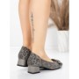 Pantofi cu toc din piele naturala 22163-90 GREY | ADVANCER