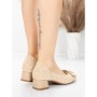 Pantofi cu toc din piele naturala 22163-90 APRICOT | ADVANCER