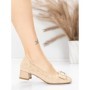 Pantofi cu toc din piele naturala 22163-90 APRICOT | ADVANCER