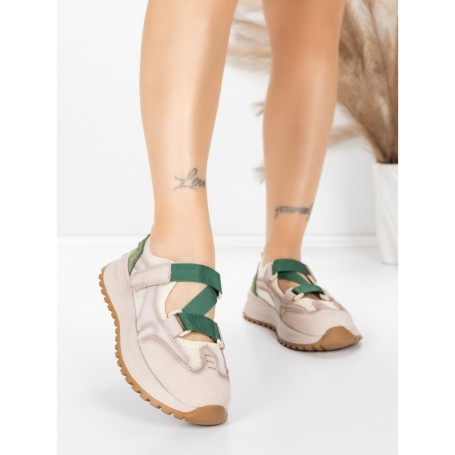 Pantofi Sport Dama din piele naturala KM3906 GREEN | ADVANCER
