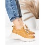 Pantofi Sport Dama din piele naturala 10785 YELLOW | FRANCO GERARDO