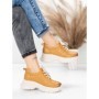 Pantofi Sport Dama din piele naturala 10785 YELLOW | FRANCO GERARDO