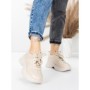 Pantofi Sport Dama din piele naturala 10785 CREAM | FRANCO GERARDO