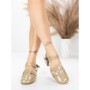 Pantofi cu toc din piele naturala 21161 KHAKI | ADVANCER