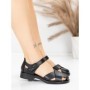 Sandale Dama din piele naturala 9305-90 BLACK | ADVANCER