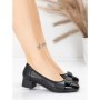 Pantofi cu toc din piele naturala 25876-13 BLACK | ADVANCER