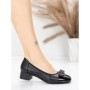 Pantofi cu toc din piele naturala 25876-13 BLACK | ADVANCER