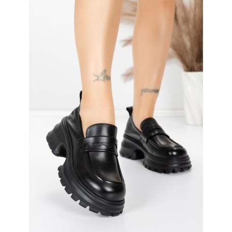 Pantofi Casual Dama din piele naturala 8307 BLACK | ADVANCER
