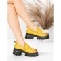 Pantofi Casual Dama din piele naturala 8307 YELLOW | ADVANCER
