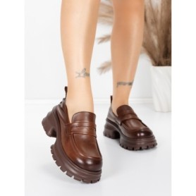 Pantofi Casual Dama din piele naturala 8307 BROWN | ADVANCER