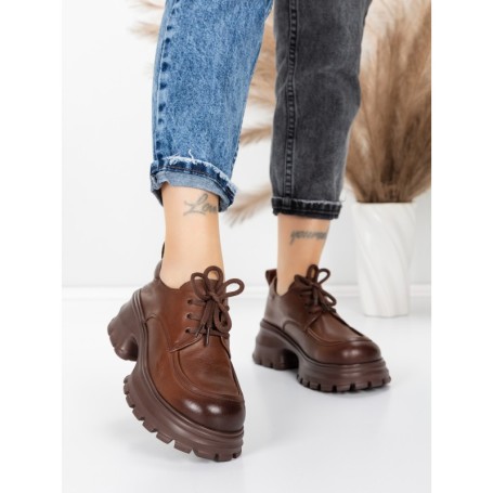 Pantofi Casual Dama din piele naturala 8305 BROWN | ADVANCER