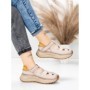 Pantofi Sport Dama din piele naturala KM8882 CREAM | ADVANCER