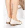 Balerini Dama din piele naturala 518-1 CREAM | ADVANCER