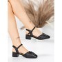 Sandale Dama din piele naturala 1215-1 BLACK | ADVANCER