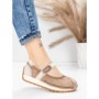 Pantofi Casual Dama din piele naturala KM9205 KHAKI | ADVANCER