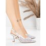 Pantofi Stiletto 5GZ85 SILVER | MEI