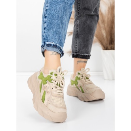 Pantofi Sport Dama din piele naturala 8255 GREEN | ADVANCER