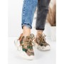Pantofi Sport Dama din piele naturala HY8988-1 BROWN-GREEN | FRANCO GERARDO