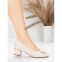 Pantofi cu Toc Gros 508-13 CREAM | ADVANCER