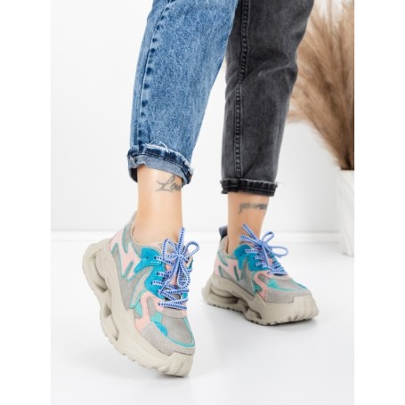 Pantofi Sport Dama din piele naturala 36823-1 GREEN | ADVANCER